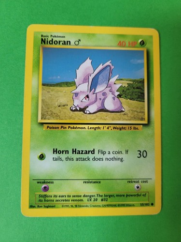 Pokemon tcg 1995 nidoran - pokemon, m