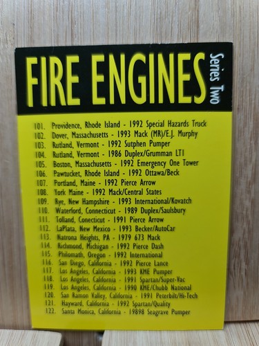 Fire engines 1993 series - fire, 1993🏆series