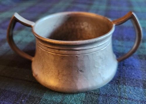 Vintage pewter sugar - sugar, bowl