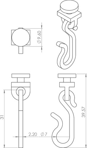 Croydex white shower - white,