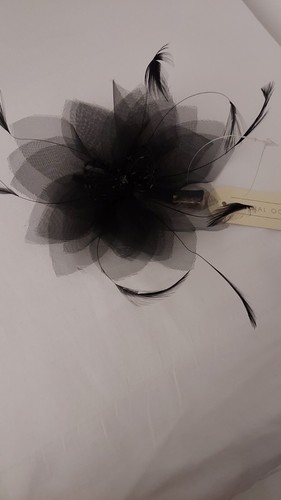 Hair fascinator with feathers - fascinator,