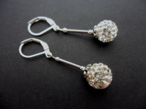 Pair dangly shamballa - a,