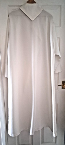 Priests alb with - with, hood