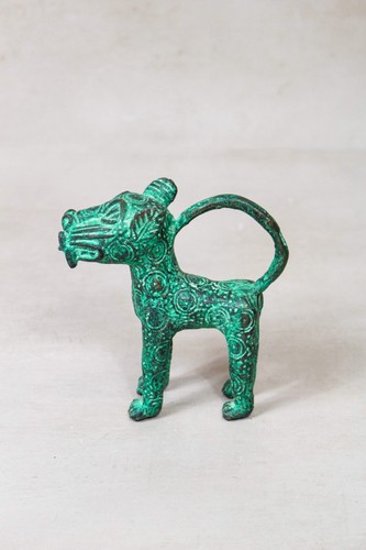 Benin bronze leopard sculpture - benin,