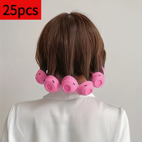 25pcs heatless hair curlers - 25pcs,,