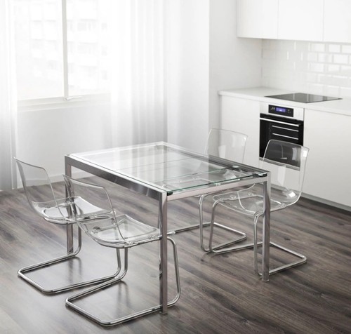 Ikea glass extendable dining - ikea,