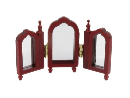 Dolls house mahogany triple - house,