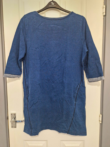 Denim look dress turned up - look,