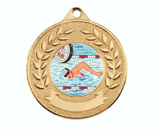 Male swimming metal medal - metal,