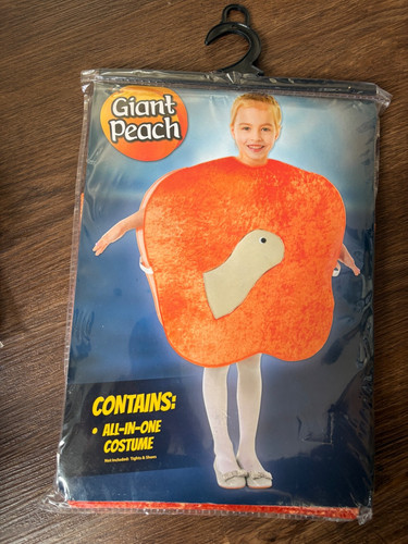 Giant peach with worm - worm, fancy