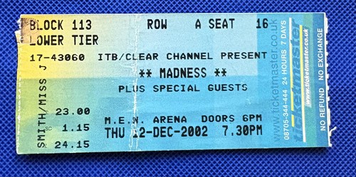 Madness ticket original n - ticket, m.e.n