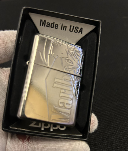 Zippo marlboro silver - zippo, lighter