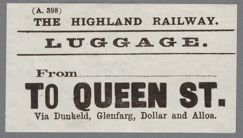 Highland railway luggage - railway, label