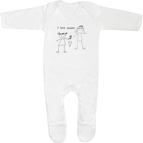Love mummy baby sleepsuit - mummy',