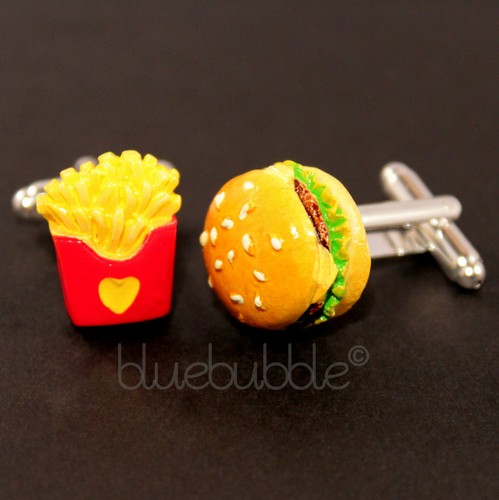 Funky junk food cufflinks - funky,