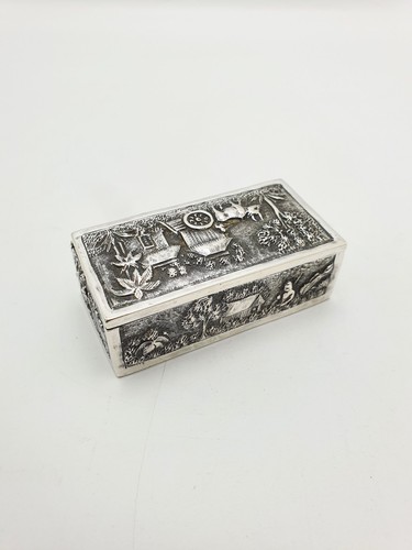 Antique indian silver village - antique,