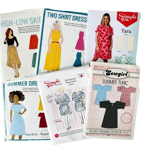 Sewing patterns assorted - sewing, sizes