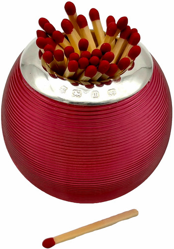 Silver mounted cranberry glass - cranberry,