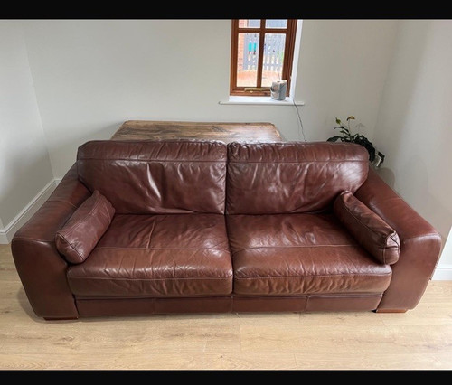 Volino brown leather seater - brown,