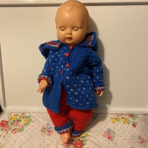 Vintage kader doll blue - doll, 16”blue