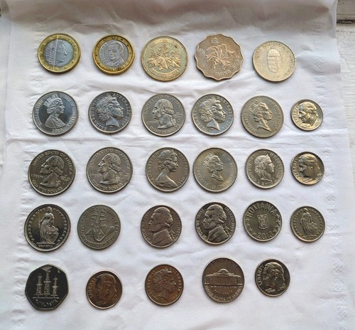 Mixed world foreign coins - 28,