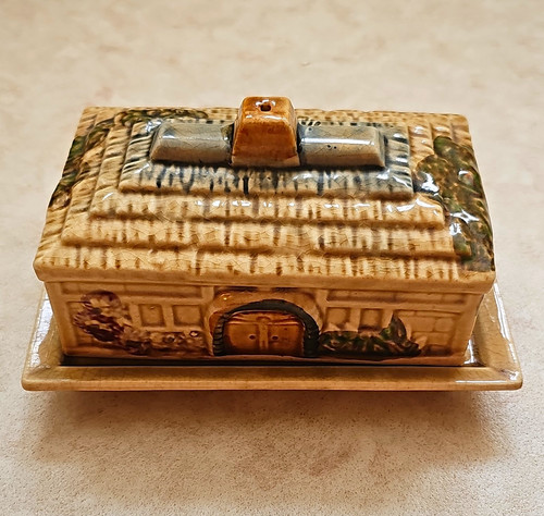 Vintage cottage ware butter - cottage,