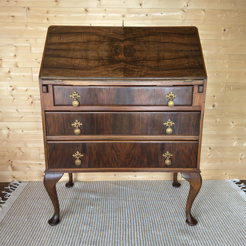 Walnut bureau desk - bureau, home