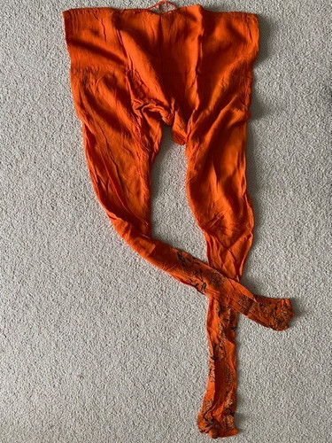 Free size orange georgette