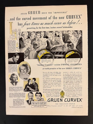 Gruen watches vtg 1940s - watches, print