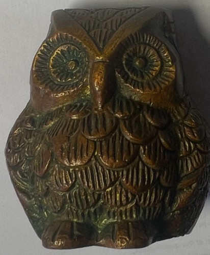 Vintage brass owl - vintage,