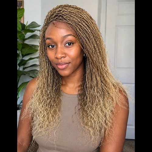 Braided wig micro boho braids - micro,