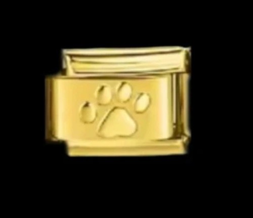 New gold dog paw - gold,