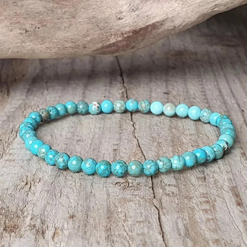 Dainty 4mm genuine turquoise - dainty,