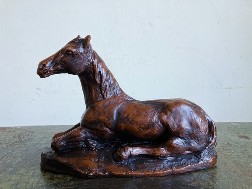 Vintage lying horse ornament - vintage,