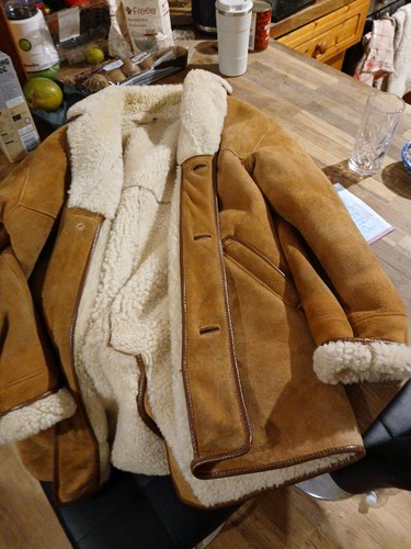 Genuine leather sheepskin coat - leather,