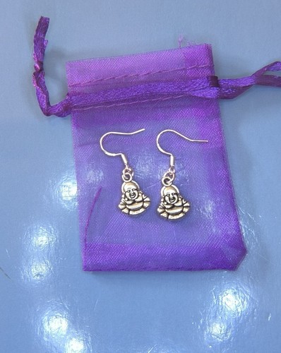 Buddha pendant earrings - buddha,