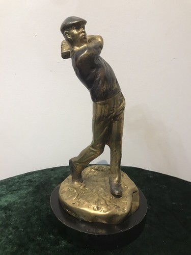 Bronze statue golfer - statue,