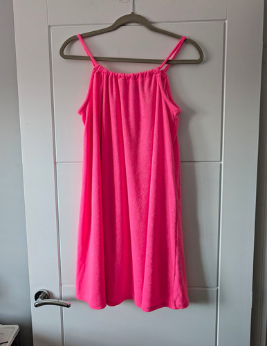 Papaya pink towelling - pink, dress