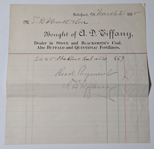 Pittsford 1885 tiffany - 1885,