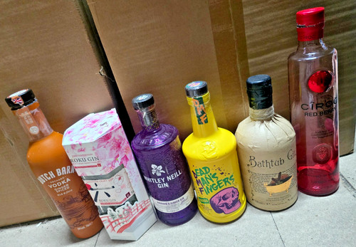 Empty vodka gin alcohol - gin,