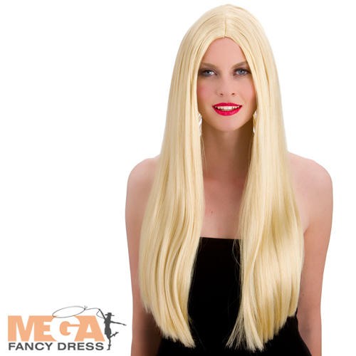 Long blonde straight - wig, fancy