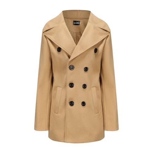 Mens black pea coat - pea, wool