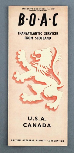Boac airline timetable - boac,