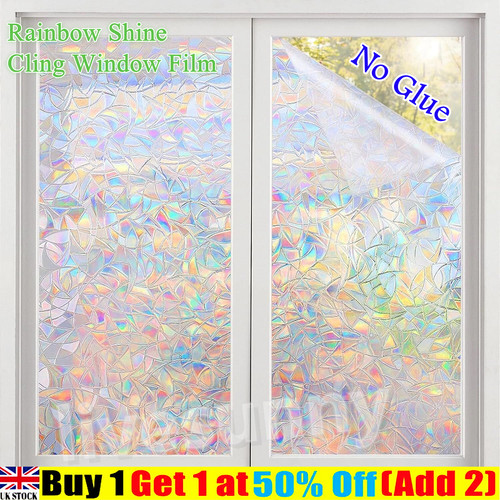 Rainbow frosted window film - window,