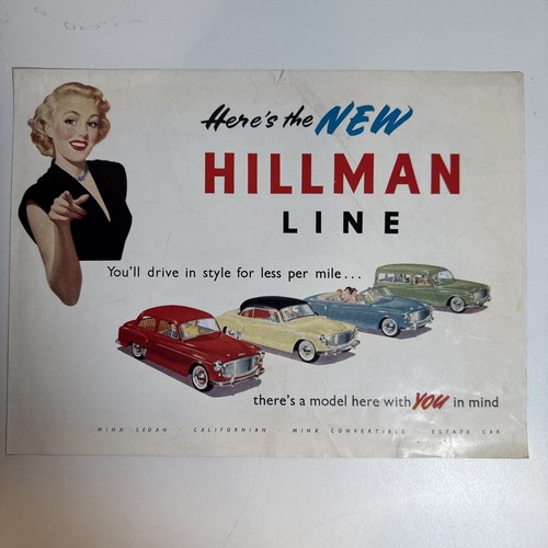 1954 hillman brochure minx - 1954,