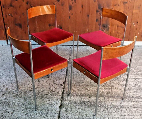 Teak stackable chairs - teak,