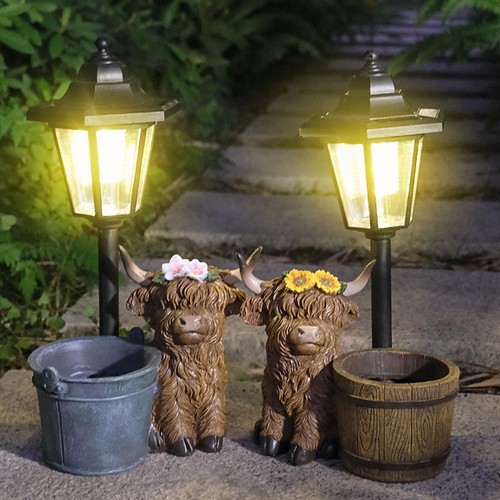 Highland cow statue decor with - highland,