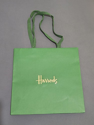 Harrods dark green paper tote - green,