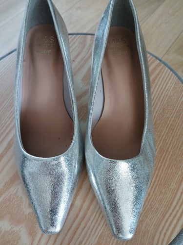 Women silver kitten heel - silver,