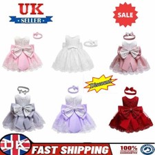 Girls Bridesmaid Dress Baby Flower Kids Party Rose Bow Wedding Dresses Princess